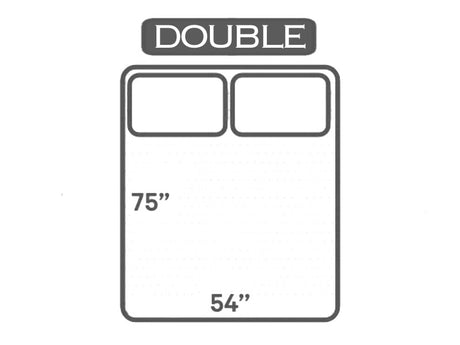 Double, Full-size mattress in Edmonton, offering spacious comfort suitable for single adults or growing teenagers.