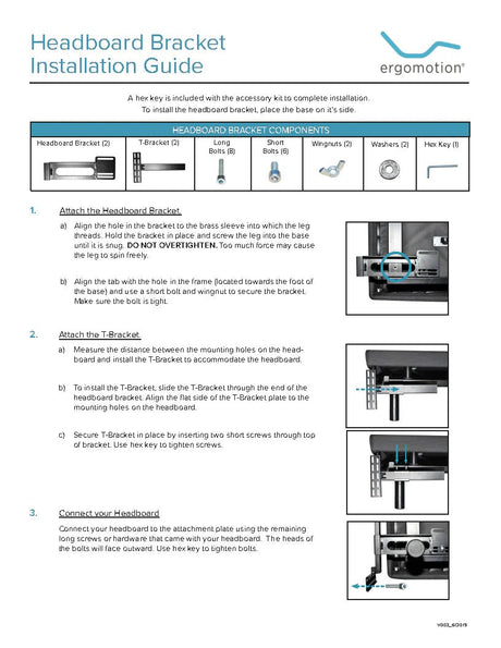ErgoMotion - Ergomotion Adjustable Base Headboard Bracket - Canadian Mattress